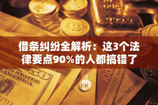 北京借条纠纷全解析：这3个法律要点90%的人都搞错了