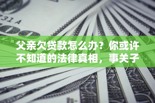 北京父亲欠贷款怎么办？你或许不知道的法律真相，事关子女未来